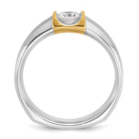14k Two-tone IBGoodman Men's Diamond Complete Ring-B63258