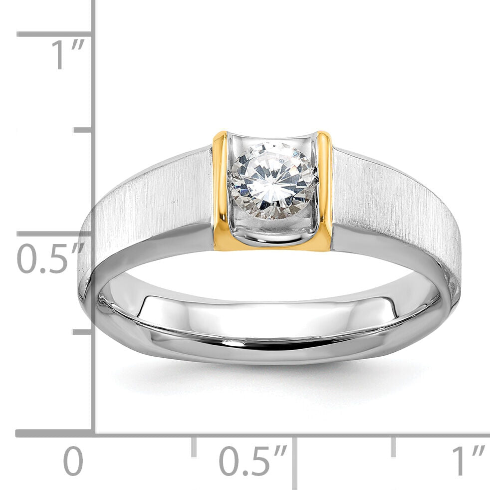 14k Two-tone IBGoodman Men's Diamond Complete Ring-B63258