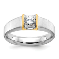 14k Two-tone IBGoodman Men's Diamond Complete Ring-B63258