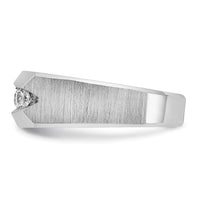 14k White Gold IBGoodman Men's Polished & Satin 5-Stone Diamond Ring-B63267