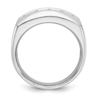 14k White Gold 1 ct Lab Grown Diamond VS/SI+ G+ 5 Stone Comp Men's Ring-B63268