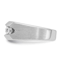 14k White Gold 1 ct Lab Grown Diamond VS/SI+ G+ 5 Stone Comp Men's Ring-B63268