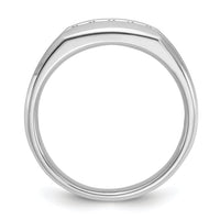 14k White Gold IBGoodman Men's Polished & Satin 5-Stone Diamond Ring-B63269