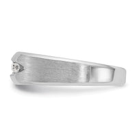 14k White Gold IBGoodman Men's Polished & Satin 5-Stone Diamond Ring-B63269
