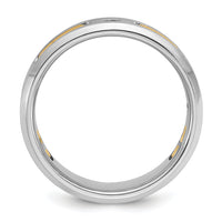 10ktt IBGoodman Men's Polished Satin & Cut-Out 3-Stone Diamond Ring-B63291