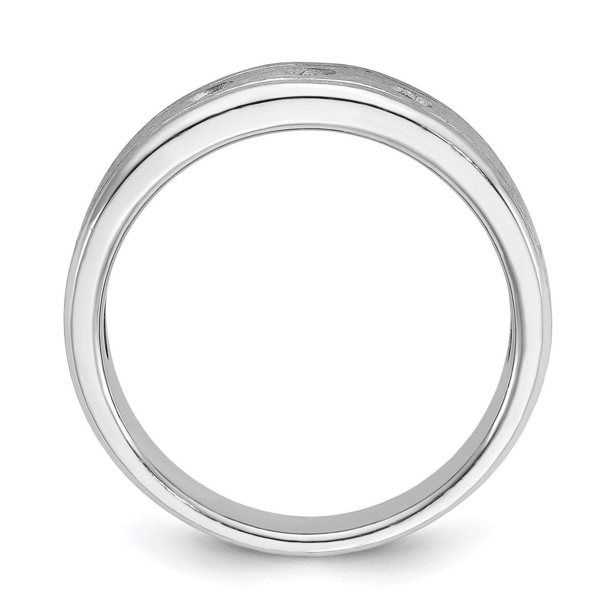 14k WG IBGoodman Men's Polished/Satin/Antiqued Diamond Complete Ring-B63306