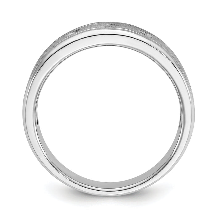 14k WG IBGoodman Men's Polished/Satin/Antiqued Diamond Complete Ring-B63306