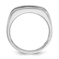 14k White Gold IBGoodman Men's Polished/Satin Diamond Complete Ring-B63366