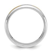 14k Two-tone IBGoodman Men's Polished and Satin Diamond Complete Ring-B63406
