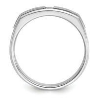 14kw IBGoodman Men's Polished Satin & Antiqued Diamond Ring-B63418