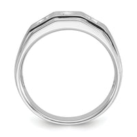 14k White Gold IBGoodman Men's Polished/Satin Diamond Complete Ring-B63420
