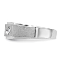 14k White Gold IBGoodman Men's Polished/Satin Diamond Complete Ring-B63420