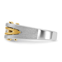 10k Two-tone IBGoodman Men's Polished and Satin Diamond Ring Mounting-B63439