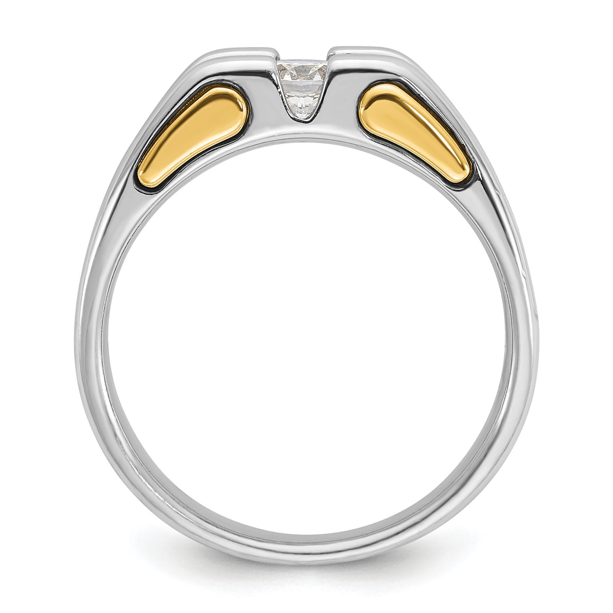 10k Two-tone IBGoodman Men's Diamond Ring Mounting-B63456