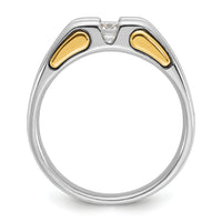 10k Two-tone IBGoodman Men's Diamond Ring Mounting-B63456