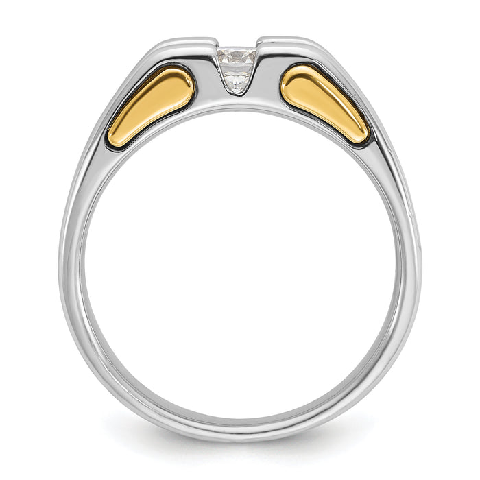 10k Two-tone IBGoodman Men's Diamond Ring Mounting-B63456