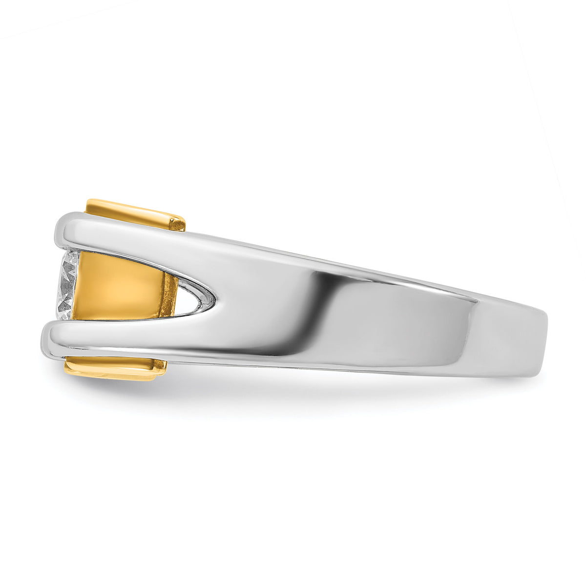 10k Two-tone IBGoodman Men's Diamond Ring Mounting-B63456