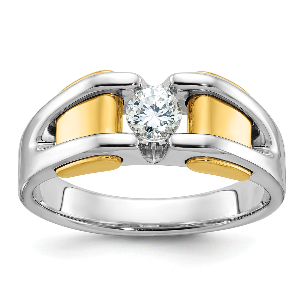 10k Two-tone IBGoodman Men's Diamond Ring Mounting-B63456