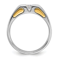 14k Two-tone 1/2 ct Lab Grown Diamond VS/SI+ G+ Complete Men's Ring-B63464