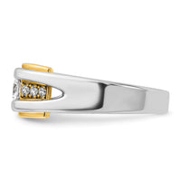 14k Two-tone 1/2 ct Lab Grown Diamond VS/SI+ G+ Complete Men's Ring-B63464