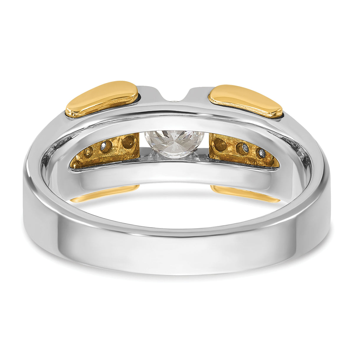 14k Two-tone 1/2 ct Lab Grown Diamond VS/SI+ G+ Complete Men's Ring-B63464