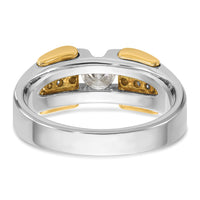 14k Two-tone 1/2 ct Lab Grown Diamond VS/SI+ G+ Complete Men's Ring-B63464