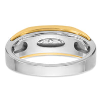 10k Two-tone IBGoodman Men's Polished 5-Stone Diamond Ring-B63527