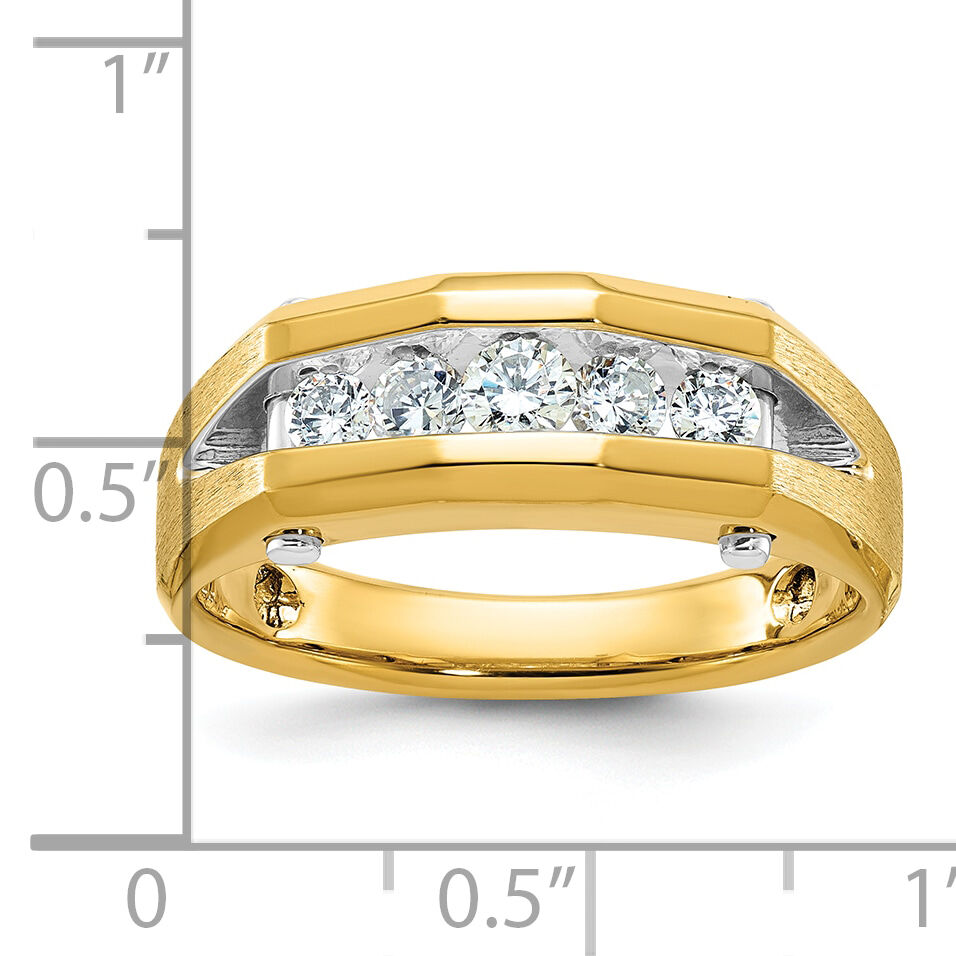 10ktt IBGoodman Men's Polished & Satin 5-Stone Ring Mounting-B63599