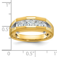 10ktt IBGoodman Men's Polished & Satin 5-Stone Ring Mounting-B63599