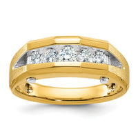 10ktt IBGoodman Men's Polished & Satin 5-Stone Ring Mounting-B63599