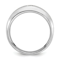 14k White Gold IBGoodman Men's Polished/Satin Diamond Complete Ring-B63683