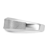 14k White Gold IBGoodman Men's Polished/Satin Diamond Complete Ring-B63683