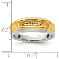 IBGoodman 14k Two-tone 5 Stone Polished Men's Ring Mounting-B63684