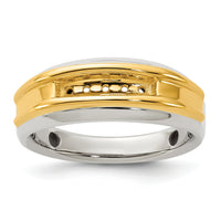 IBGoodman 14k Two-tone 5 Stone Polished Men's Ring Mounting-B63684