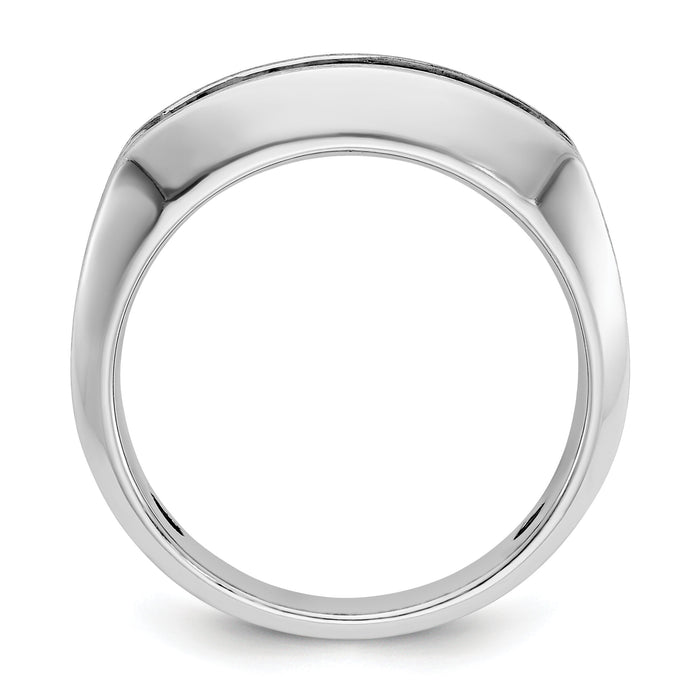 10kw IBGoodman Men's Polished Satin and Grooved Ring Mounting-B63728