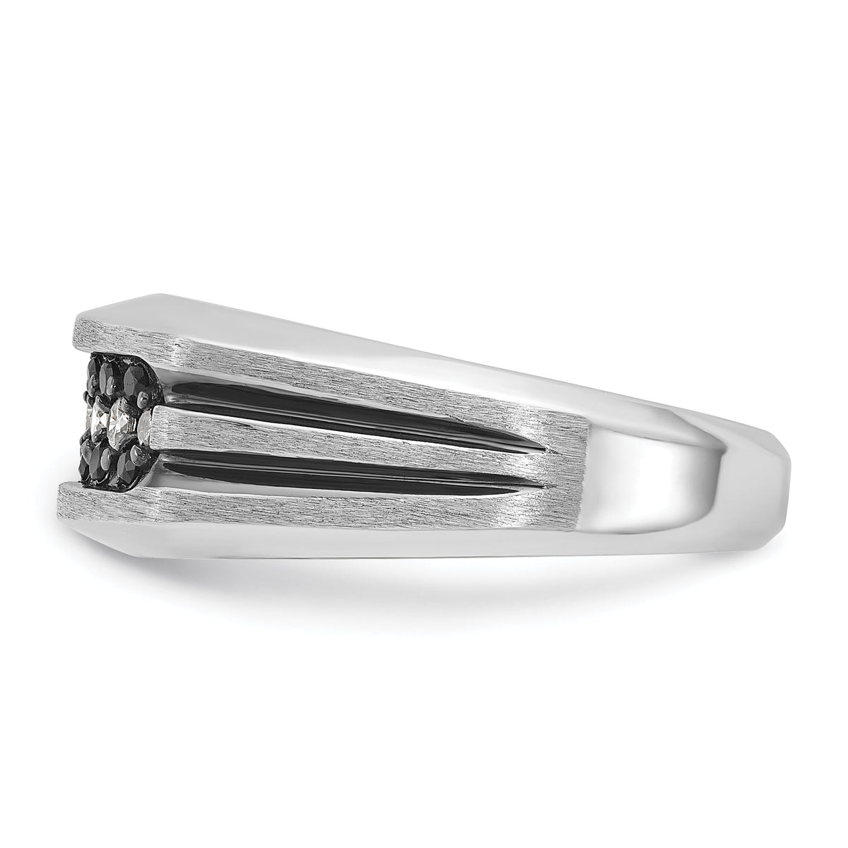 10kw IBGoodman Men's Polished Satin and Grooved Ring Mounting-B63728