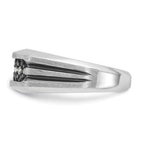 10kw IBGoodman Men's Polished Satin and Grooved Ring Mounting-B63728
