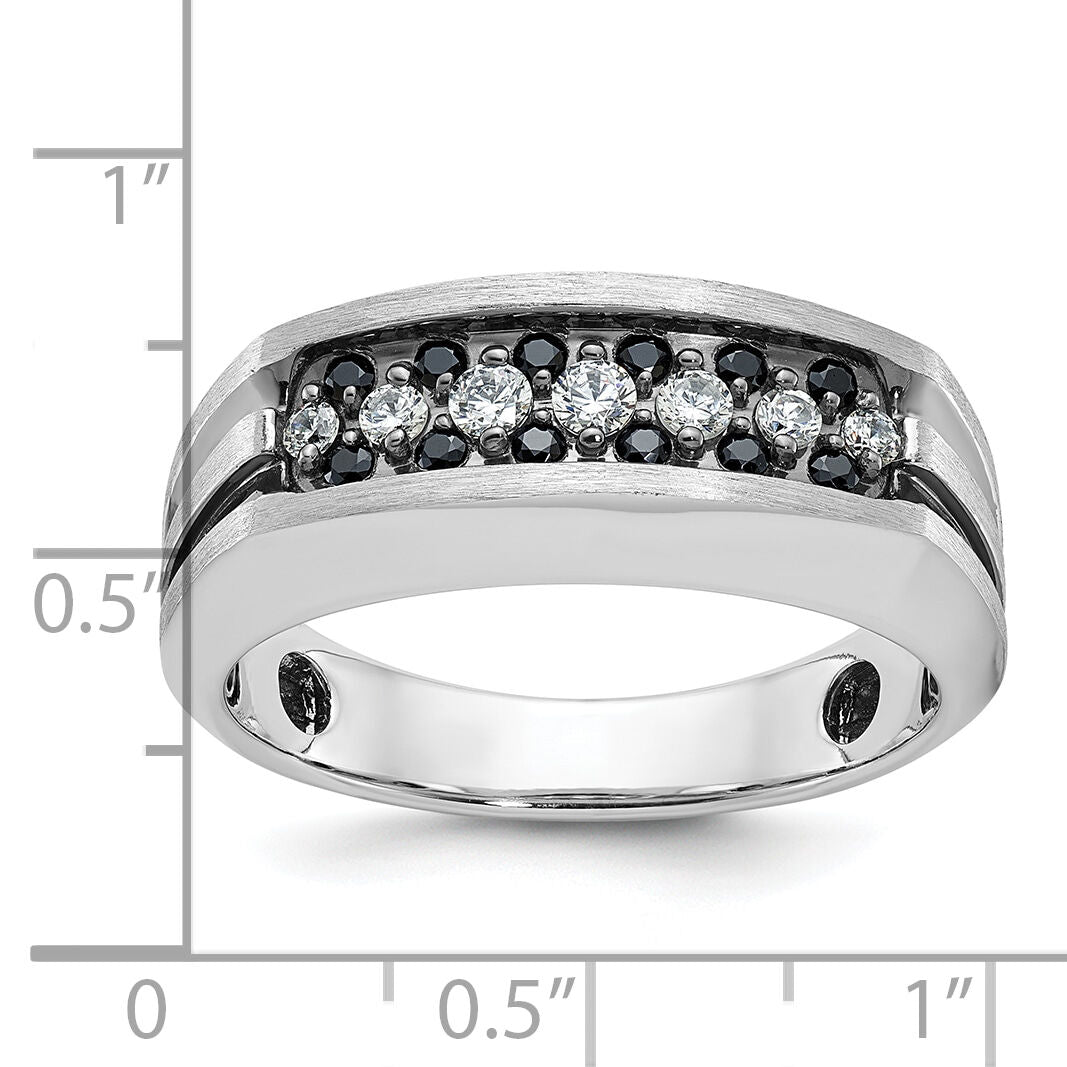10kw IBGoodman Men's Polished Satin and Grooved Ring Mounting-B63728