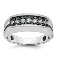 10kw IBGoodman Men's Polished Satin and Grooved Ring Mounting-B63728