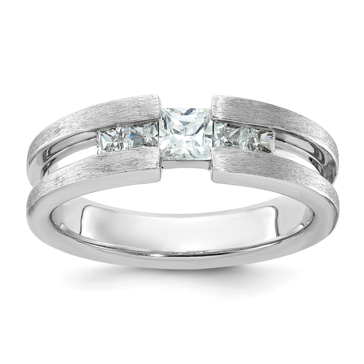 14k White Gold IBGoodman Men's Diamond Complete Ring-B63739