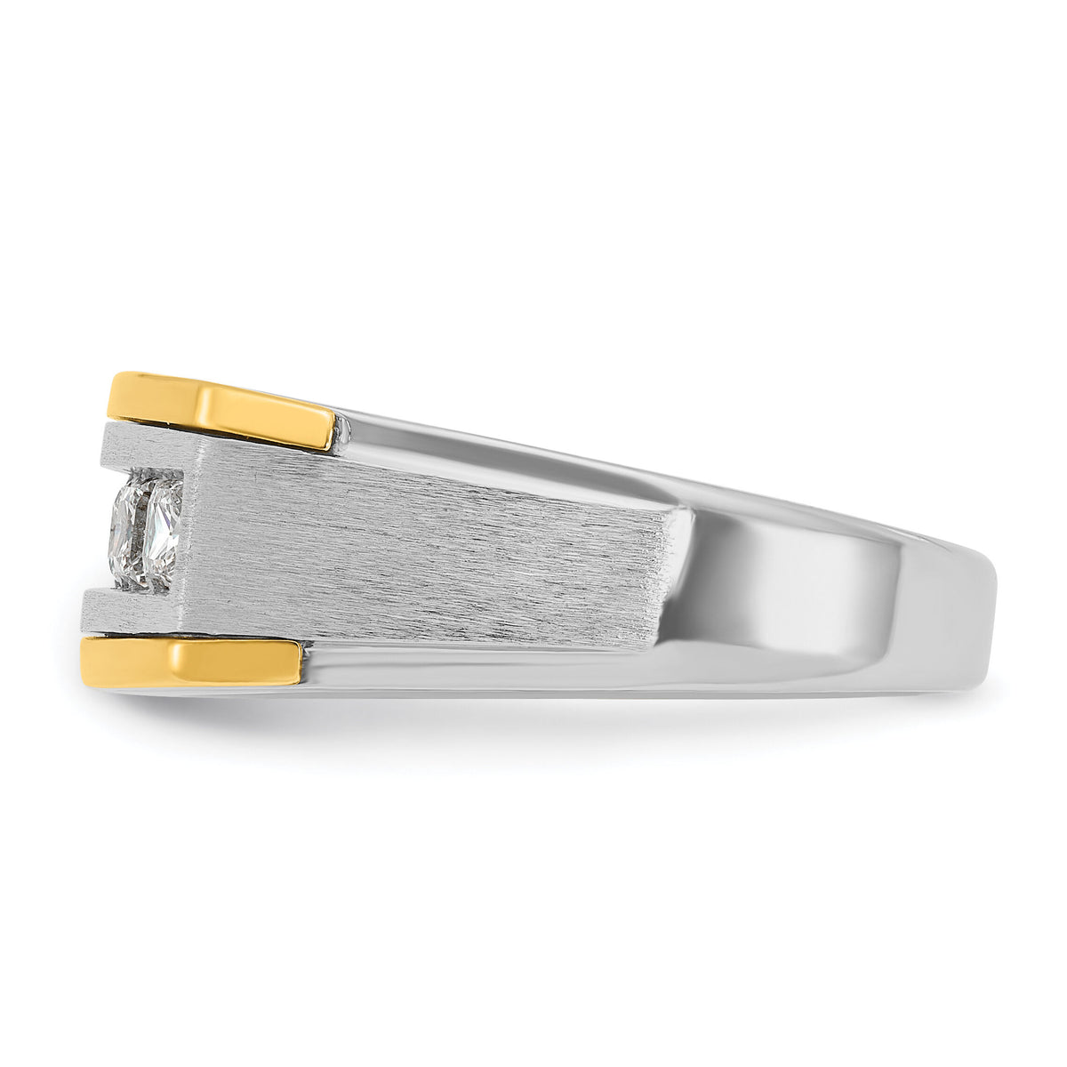 14k Two-tone 1 ct Lab Grown Diamond VS/SI+ G+ Complete Men's Ring-B63774