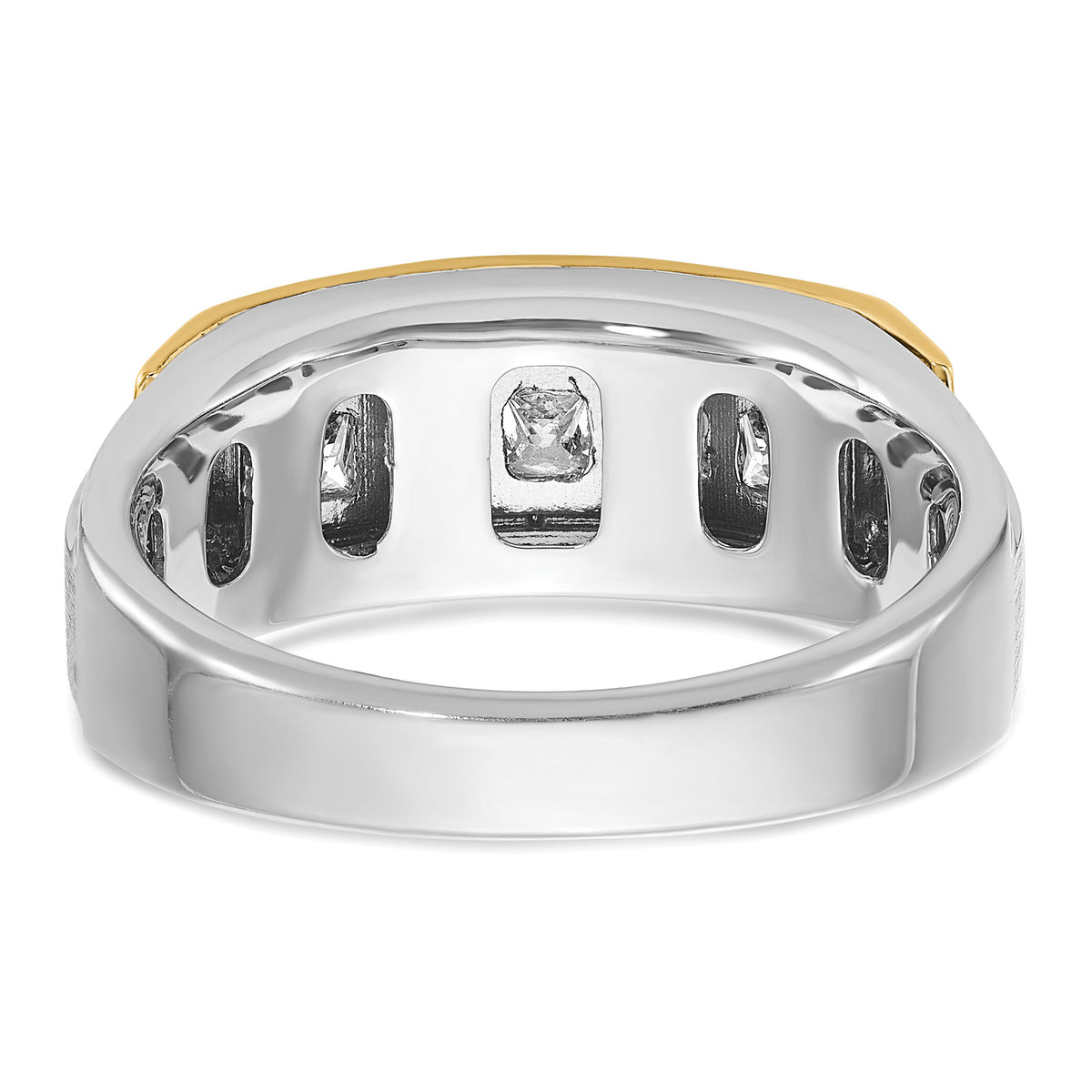14k Two-tone 1 ct Lab Grown Diamond VS/SI+ G+ Complete Men's Ring-B63774