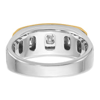 14k Two-tone 1 ct Lab Grown Diamond VS/SI+ G+ Complete Men's Ring-B63774