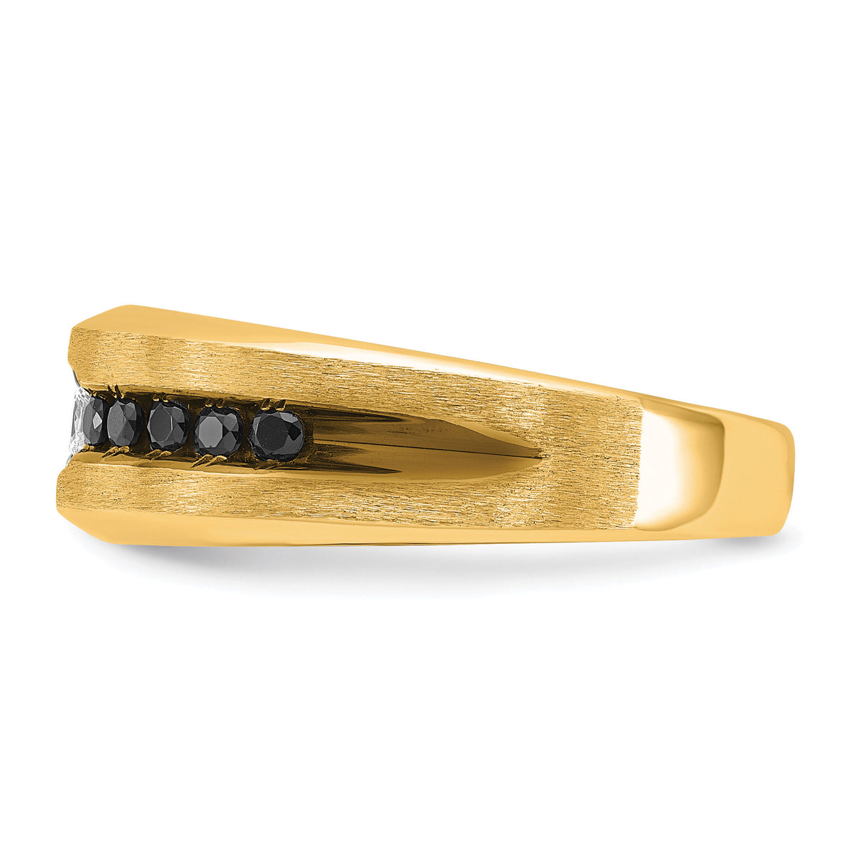 10ky IBGoodman Men's Polished & Brushed Diamond Ring Mounting-B63819