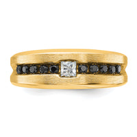 10ky IBGoodman Men's Polished & Brushed Diamond Ring Mounting-B63819