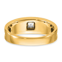 10ky IBGoodman Men's Polished & Brushed Diamond Ring Mounting-B63819