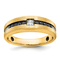 10ky IBGoodman Men's Polished & Brushed Diamond Ring Mounting-B63819