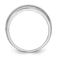 10kw IBGoodman Men's Polished Satin & Grooved 5-Stone Ring Mounting-B63832
