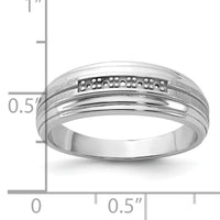 10kw IBGoodman Men's Polished Satin & Grooved 5-Stone Ring Mounting-B63832