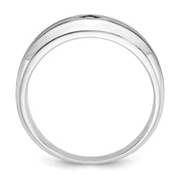 10k White Gold IBGoodman Men's Polished and Satin Diamond Ring Mounting-B63844